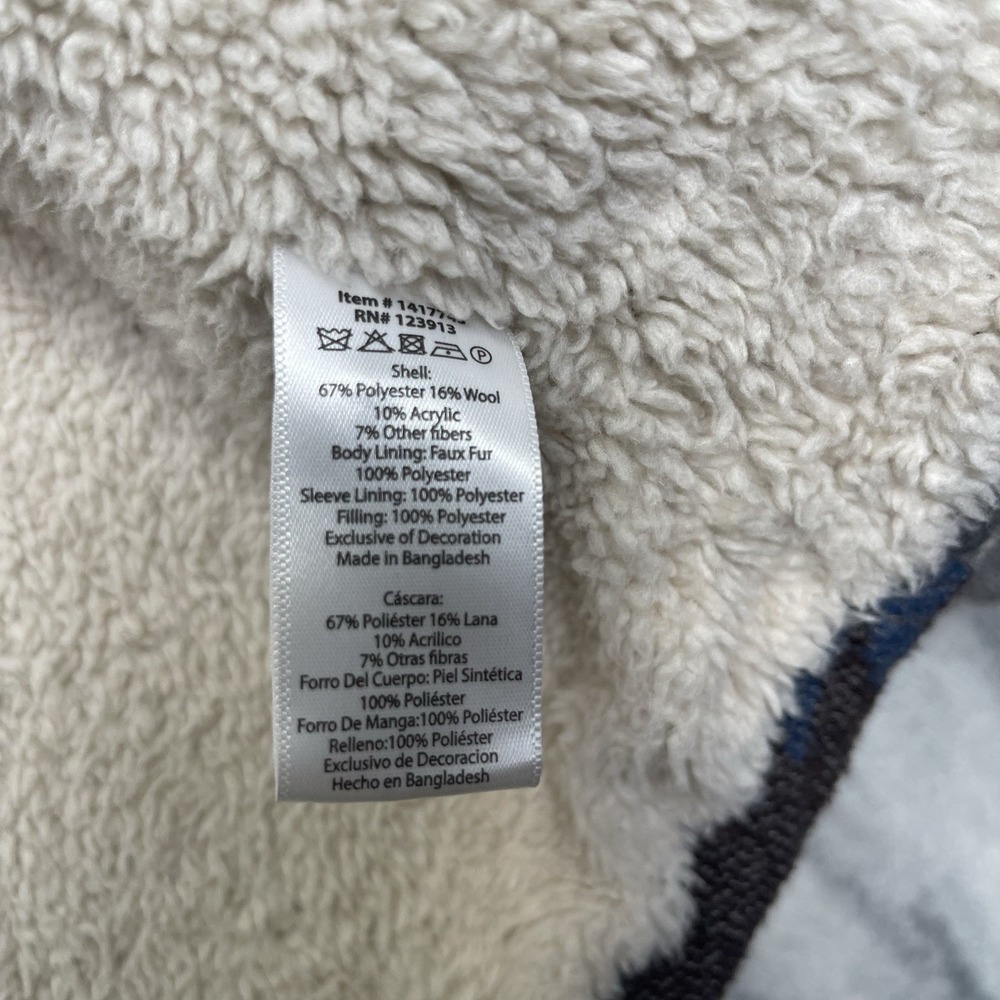 Jachs New York Men's Aztec Print Sherpa Lined Wool Blend Jacket Size M - Picture 8 of 10